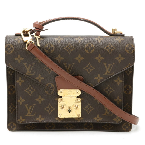 Louis Vuitton Shoulder Monceau Shoulder Bag Handbag Monogram - Picture 1 of 8
